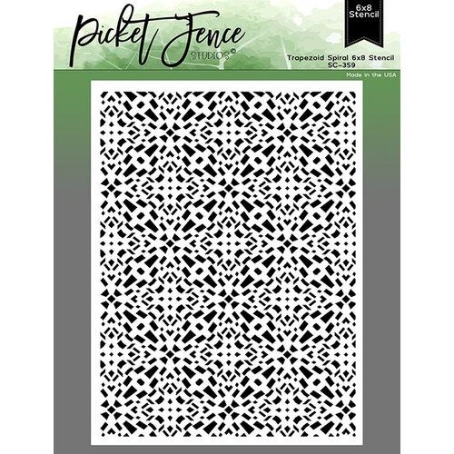 Picket Fence Studios - 6 x 8 Stencils - Trapezoid Spiral