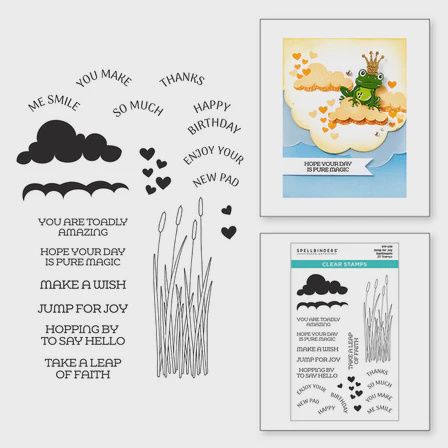 Jump for Joy Sentiments Clear Stamp Set from the Jump for Joy Collection