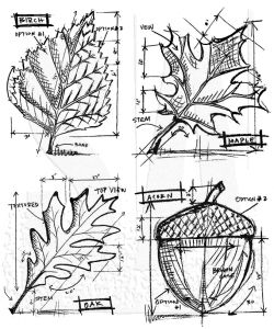 Tim Holtz Cling Mount Stamps - Autumn Blueprint