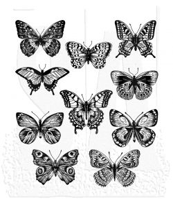 Tim Holtz Cling Mount Stamps: Flutter