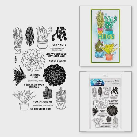 Ranger Succulents Clear Stamp Set by Simon Hurley create