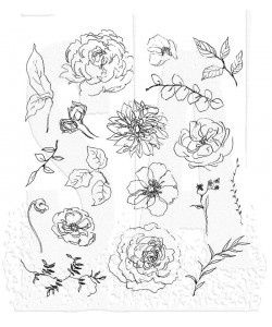 Tim Holtz Cling Mount Stamps: Floral Elements
