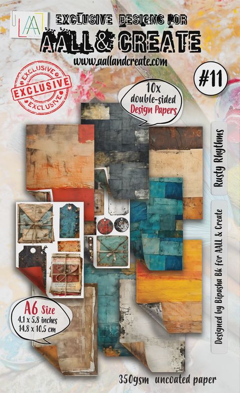 AALL and Create - A6 Design Paper - Rusty Rhythms