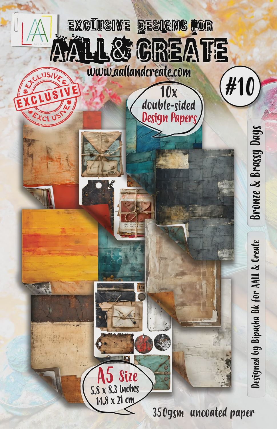 AALL and Create - A5 Design Paper - Bronze &amp; Brassy Days