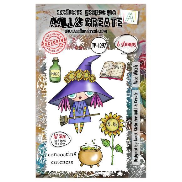 AALL And Create A7 Photopolymer Clear Stamp Set Wee Witch