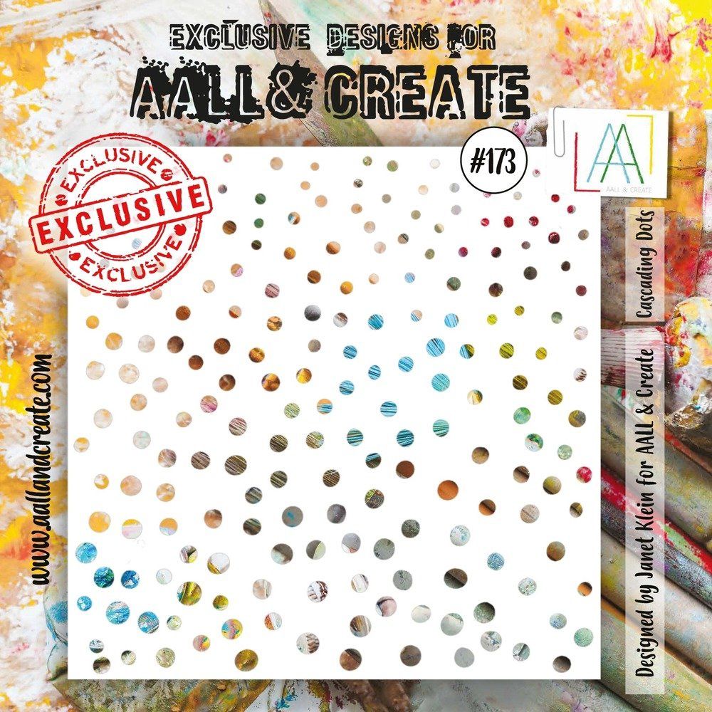 AALL &amp; Create - Stencil - CASCADING DOTS