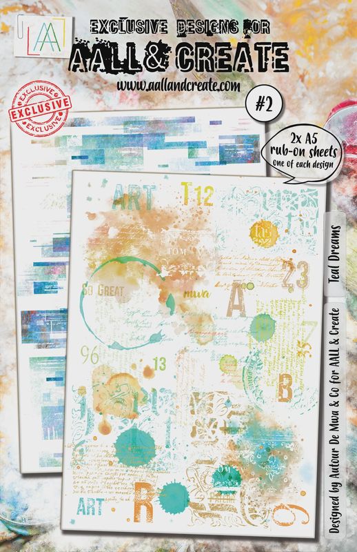 AALL and Create Rub-Ons - Teal Dreams