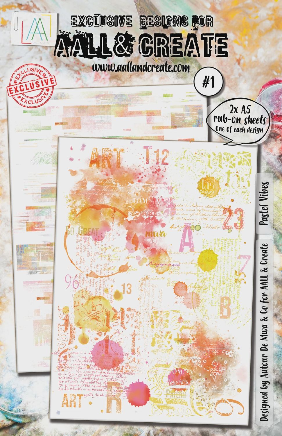 AALL and Create Rub-Ons - Pastel Vibes