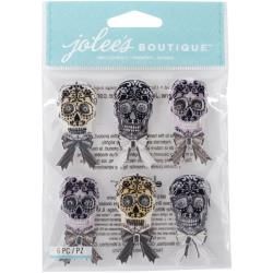 Jolee&#39;s Boutique Dimensional Stickers Black &amp; White Skulls
