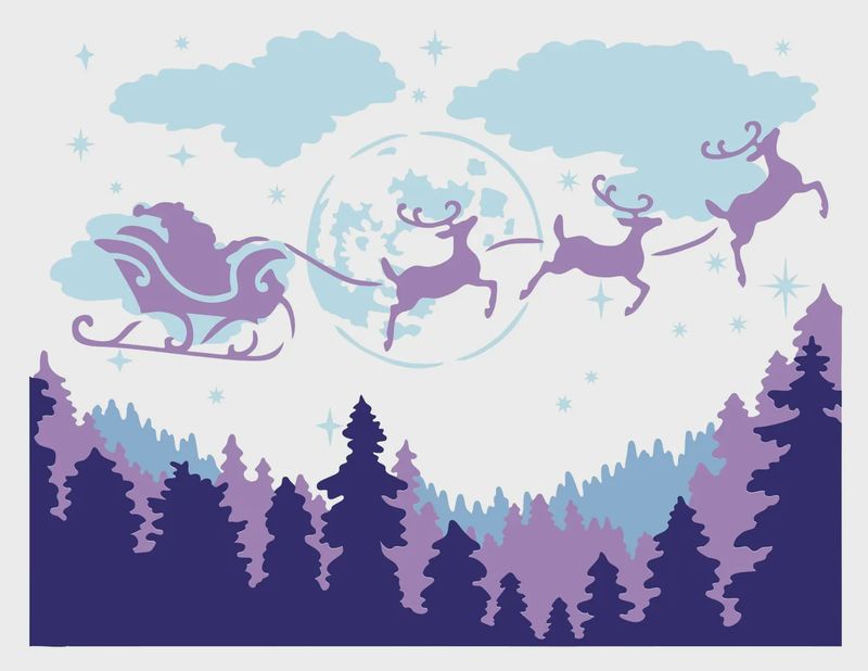 The Crafters Workshop Layered Santa Moon