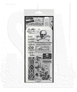 Tim Holtz Mixed-Media Stamps &amp; Stencil Set: Undertaker