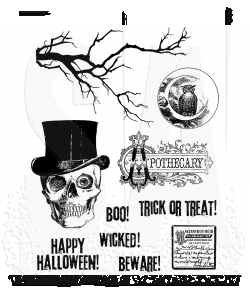 Tim Holtz Cling Mount Stamps - Mr Bones