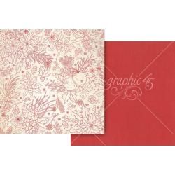 Deck The Halls Double-Sided Cardstock 12&quot;X12&quot; Poinsettia Red