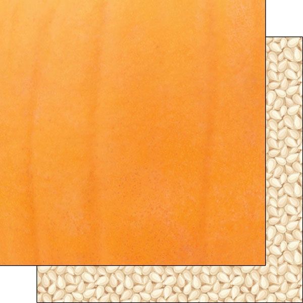 Pumpkins Texture &amp; Seeds Double-Sided 12x12 Paper