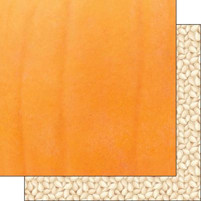 Pumpkins Texture &amp; Seeds Double-Sided 12x12 Paper