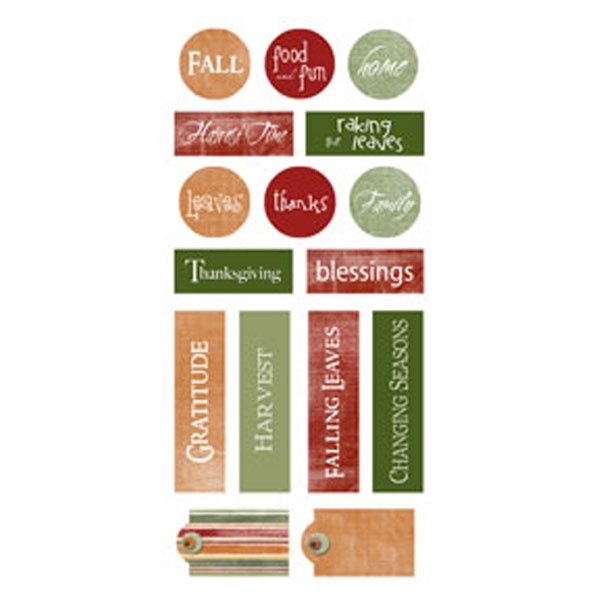Autumn Seasons &amp; Occasions Tag Sticker