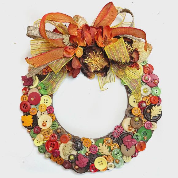 Autumn with Bow DIY Wreath Craft Kit