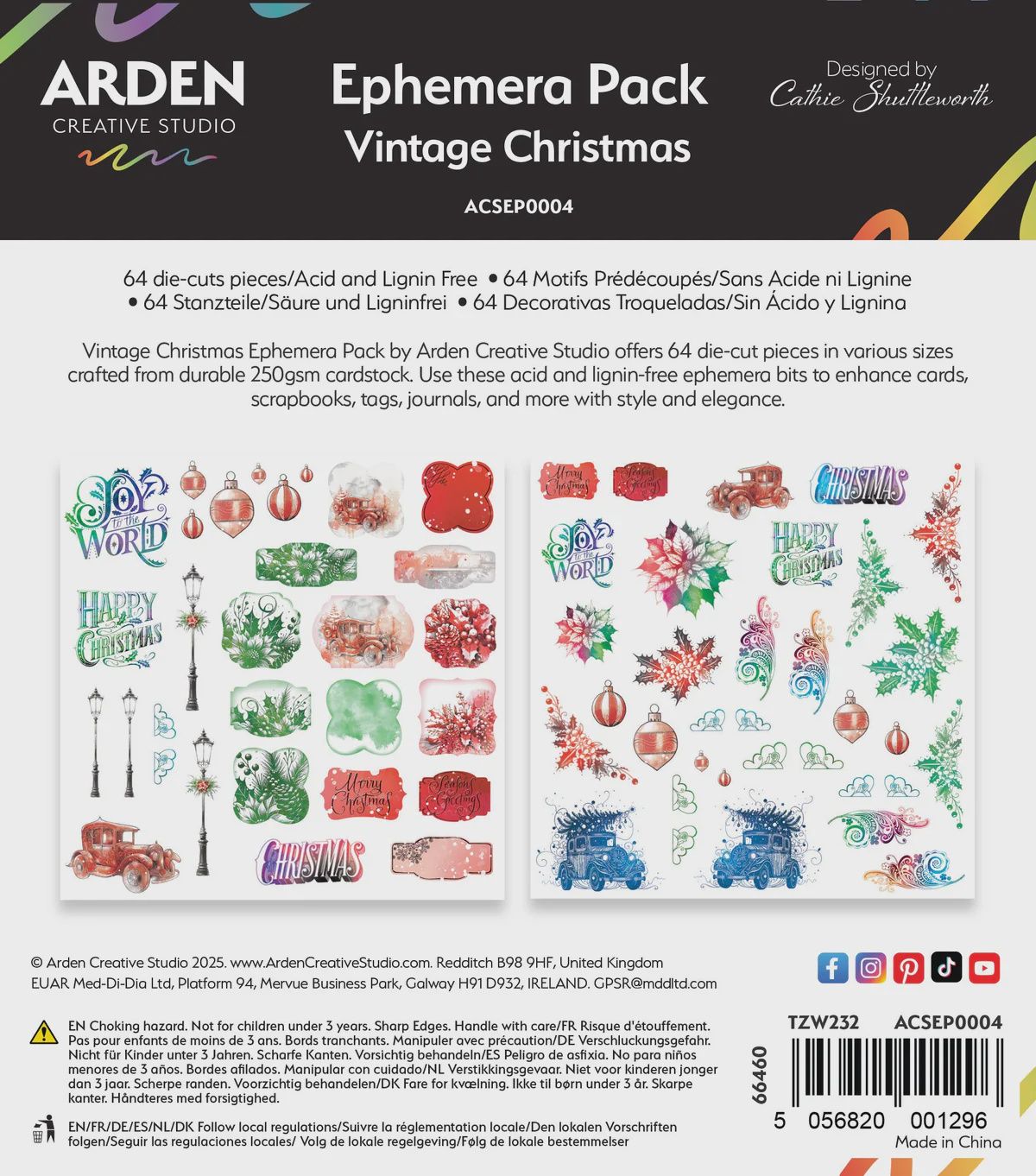 Arden Creative Studio Vintage Christmas Ephemera Pack