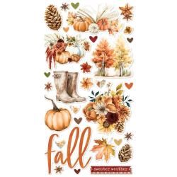Simple Stories Chipboard Stickers 6&quot;X12&quot; Simple Vintage Autumn Breeze