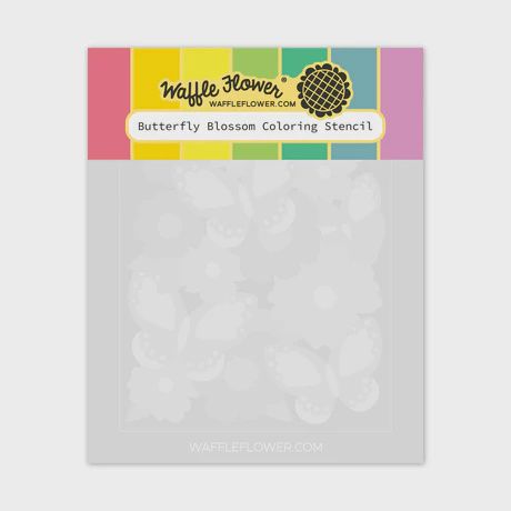 Butterfly Blossom Coloring Stencil