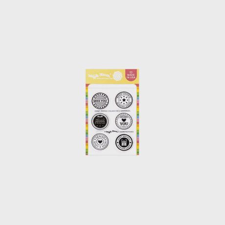 Postage Collage Circle Sentiments Stamp Set