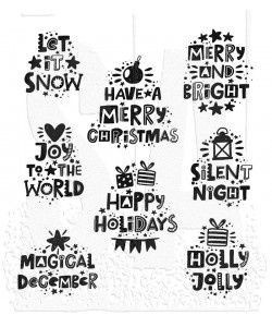 Tim Holtz Cling Mount Stamps: Holiday Whatnots