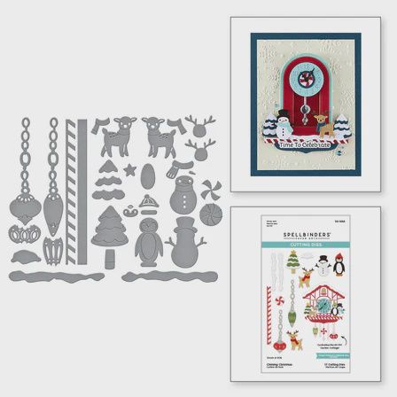 Chiming Christmas Etched Dies from the Cuckoo Cottage Collection