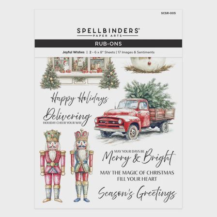 Joyful Wishes Rub-On Sheets from the Simply Made Collection
