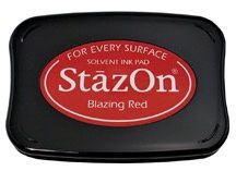 StazOn Solvent Ink Pad Blazing Red