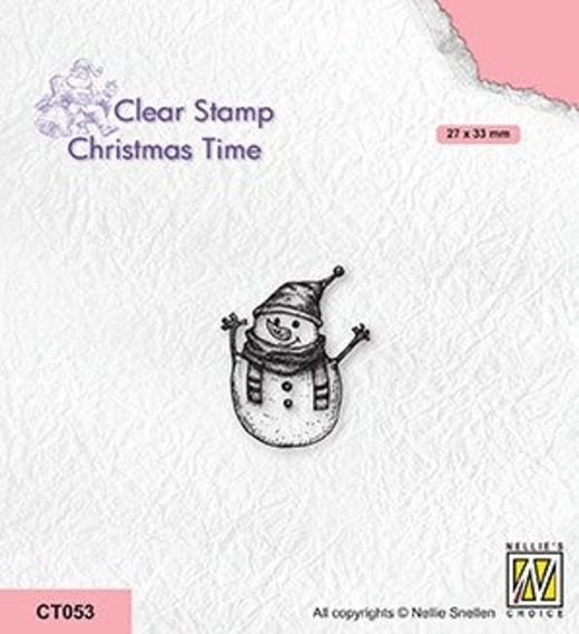 Nellie&#39;s Choice Clear Stamp - Christmas Time - Snowman-1