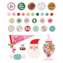 Simple Stories Decorative Brads Hard Candy Christmas