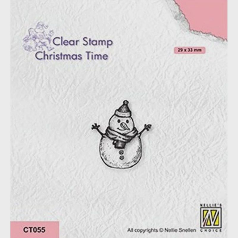 Nellie&#39;s Choice Clear Stamp - Christmas Time - Snowman-3