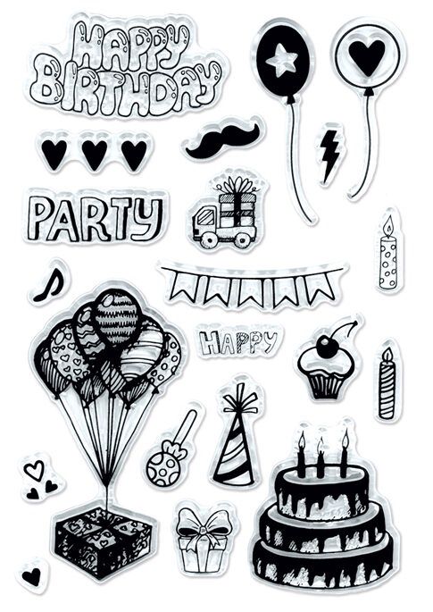 MultiCraft – Forever in Time – Clear Stamps – Happy Birthday