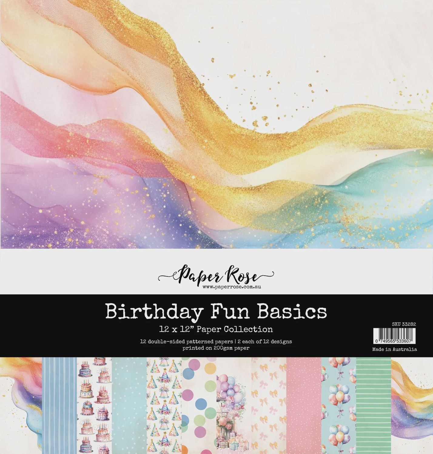 Birthday Fun Basics 12x12 Paper Collection