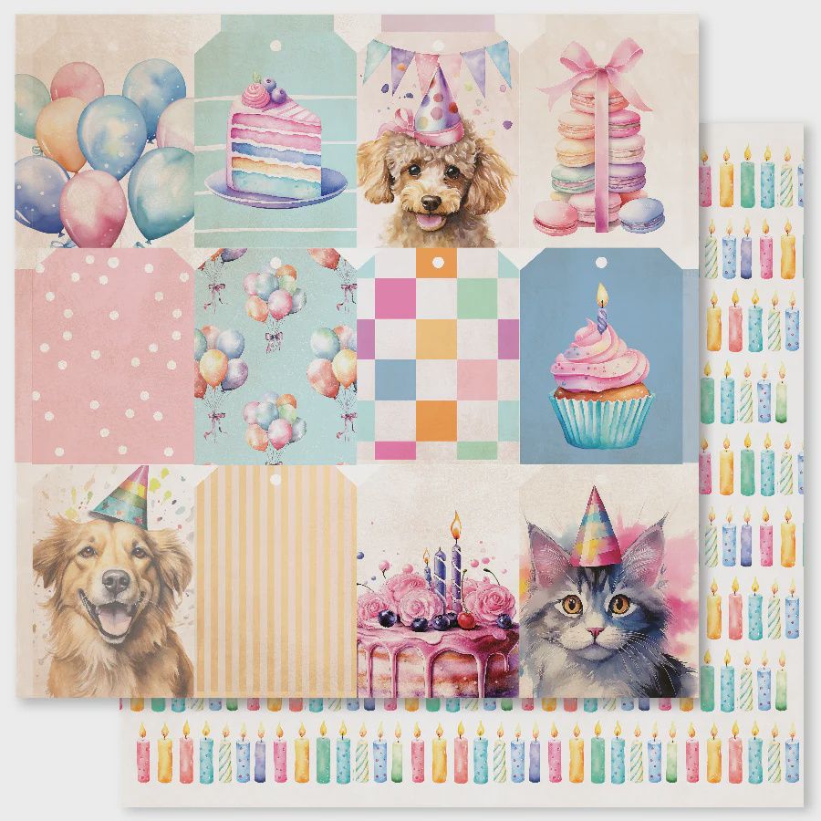 Birthday Fun C 12x12 Paper
