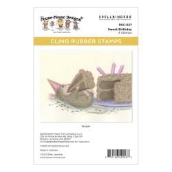 House Mouse Cling Rubber Stamp Sweet Birthday, Summer Fun