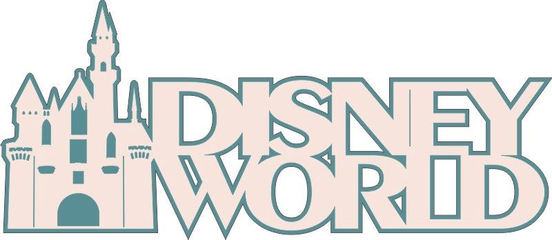 Disney World White on Black