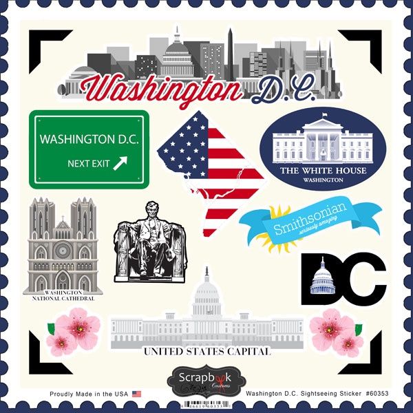 Washington DC Sightseeing Stickers