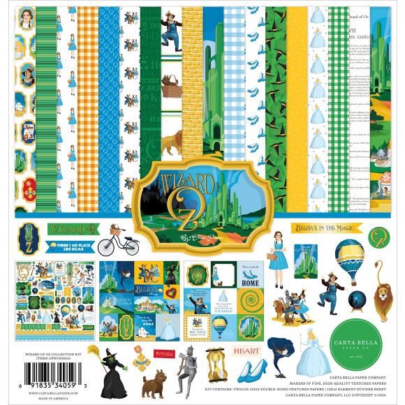 Carta Bella Collection Kit 12&quot;X12&quot; Wizard Of Oz