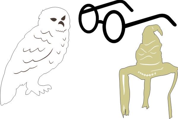 Harry Potter Set A (Owl, Glasses, Hat)