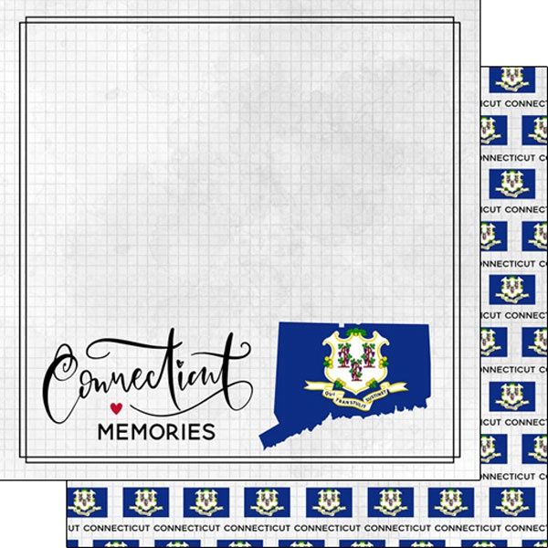 Connecticut Adventure Flag Double Sided paper