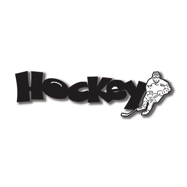 Hockey word Laser (Colors May Vary)