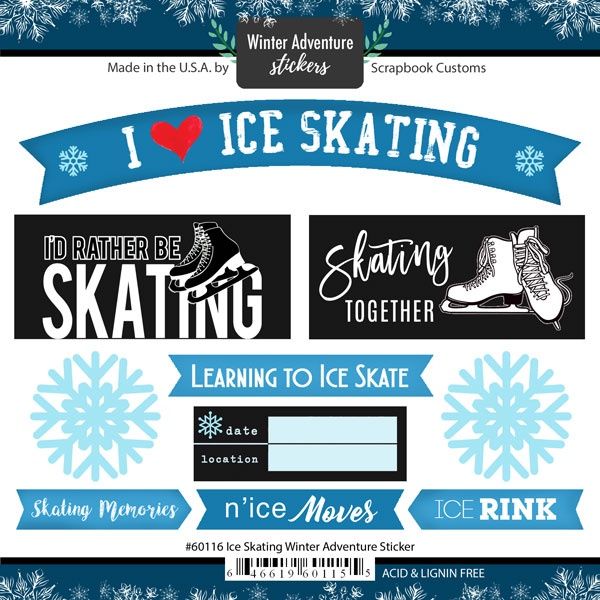 Ice Skating Winter Adventure Sticker