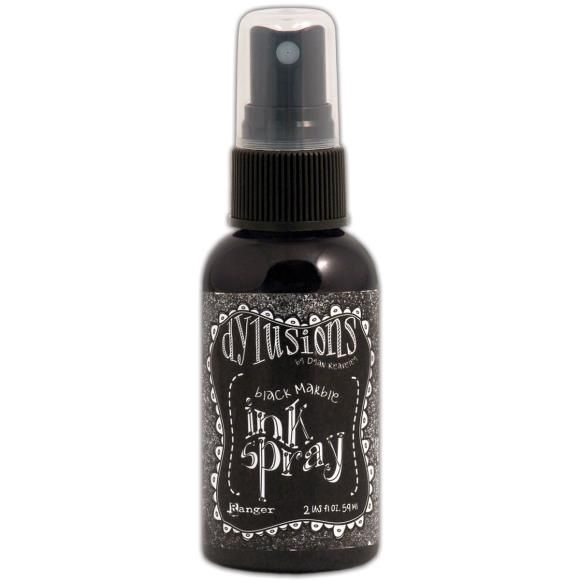Dylusions Ink Spray 2oz Black Marble