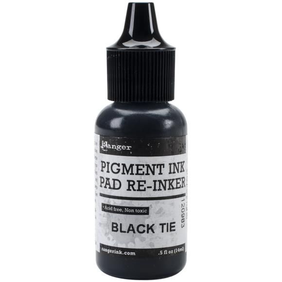 Ranger Pigment Pad Reinker .5oz Black Tie
