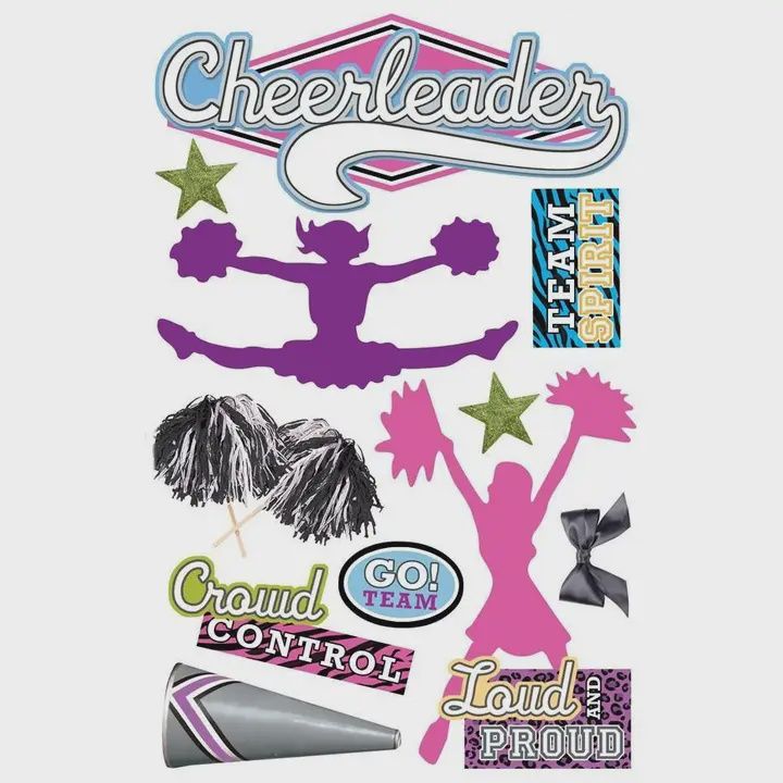 Cheerleader Dimensional Sticker