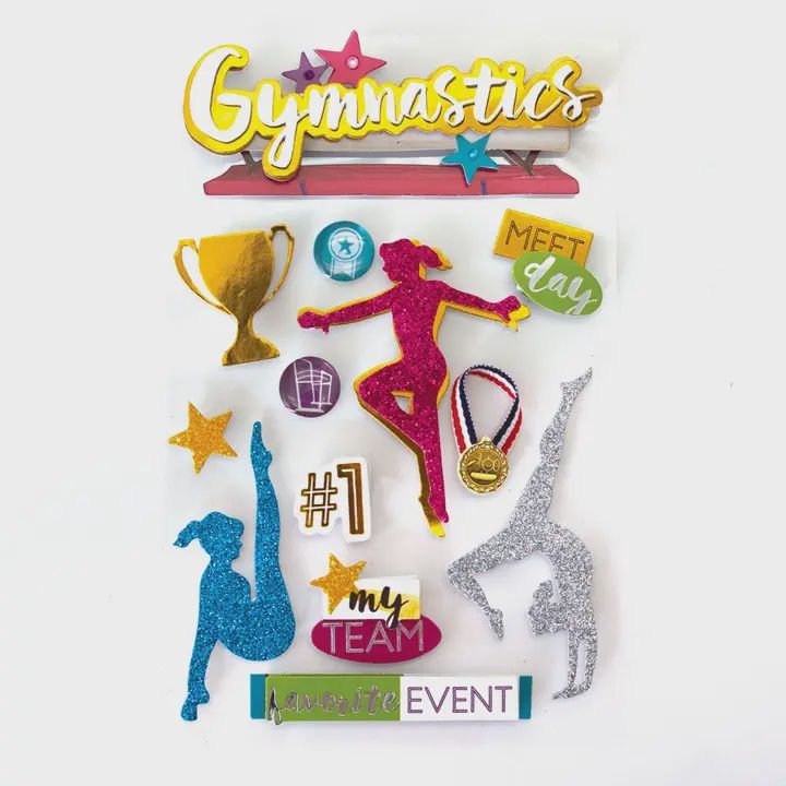 Gymnastics Dimensional Sticker