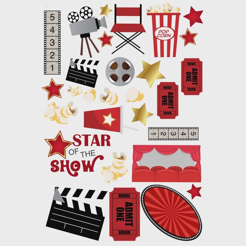 Movie Time Scrapbook Embellishments