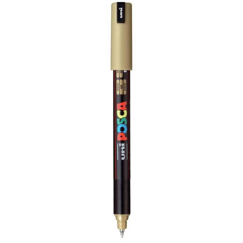 POSCA 1MR Paint Marker X-Fine Metal Tip 0.7mm Gold