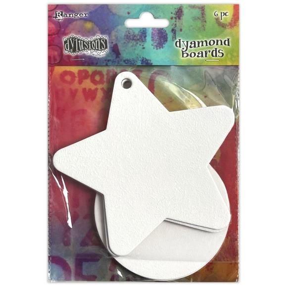 Dyan Reaveley Dylusions Dyamond Boards Baubles &amp; Stars Large